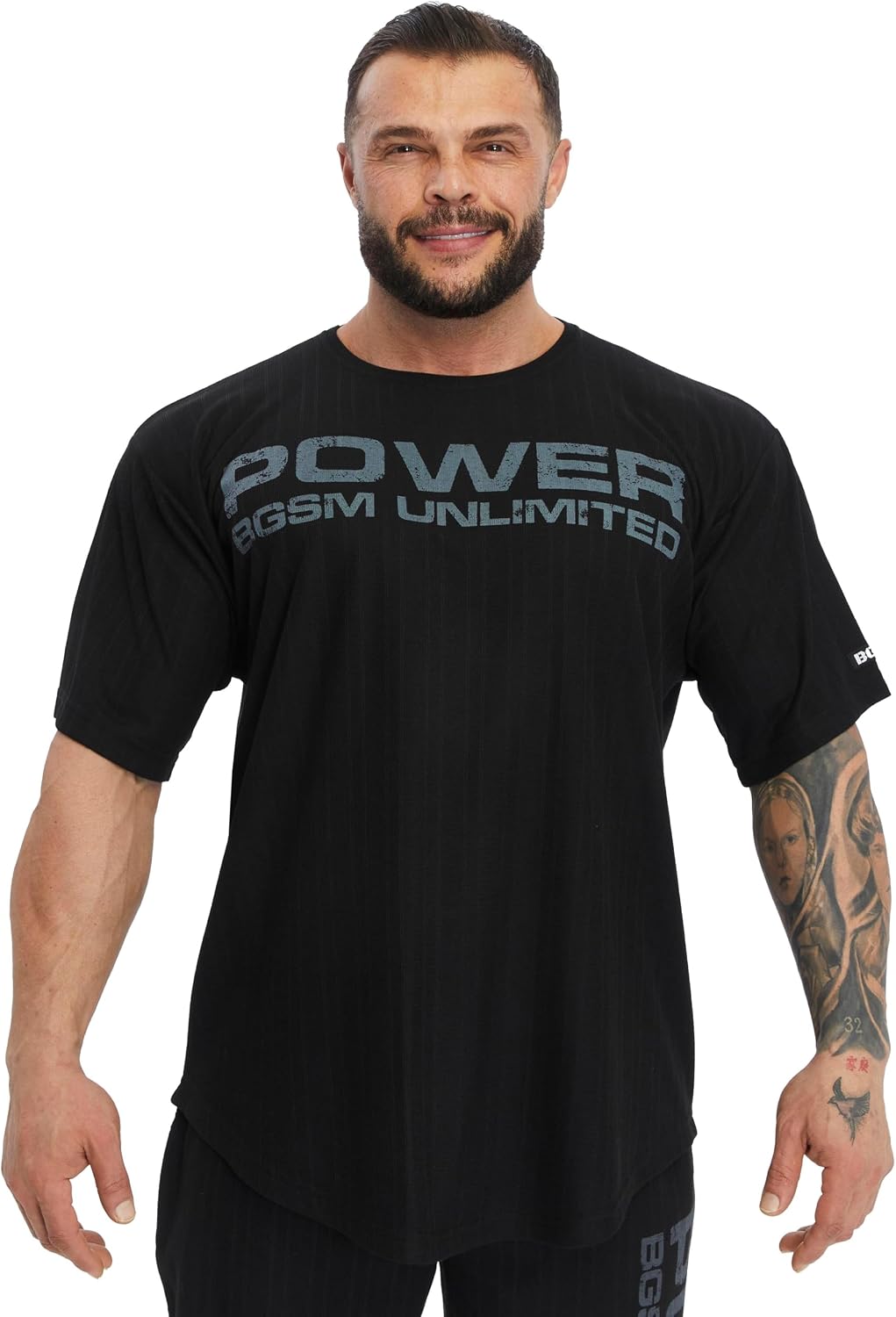 Men's Oversize Gym Fitness and Bodybuilding T-Shirt, Cotton O-Neck Lifestyle Top