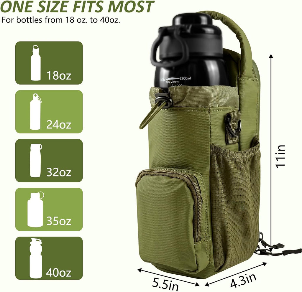 Magnetic Gym Bag for Men and Women, Magnetic Water Bottle Holder for Gym, Small Gym Bag, Gym Gifts for Women and Men (Green, <40 OZ)