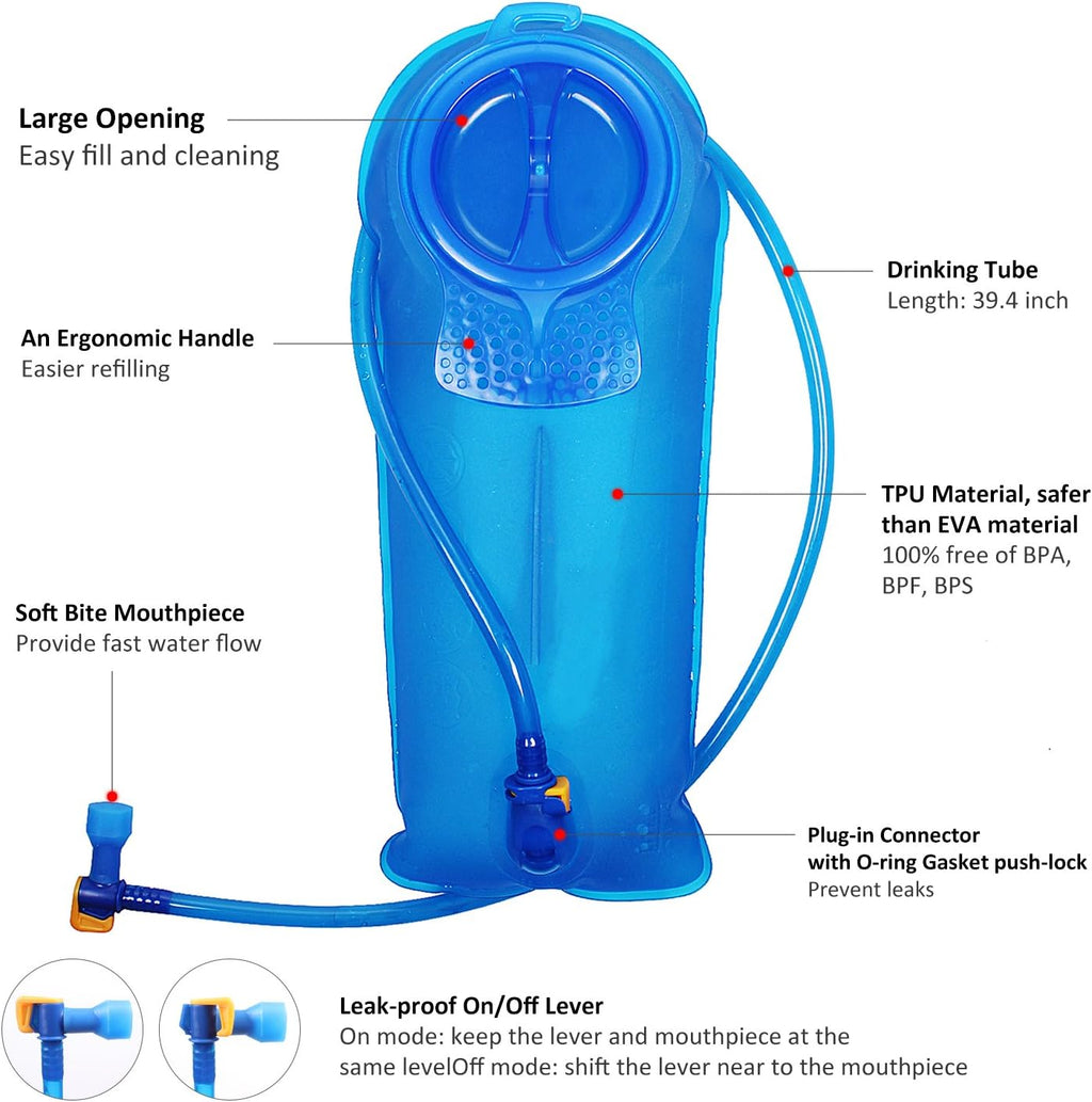 Unigear Hydration Pack Backpack with 2L Water Bladder for Hiking & Cycling