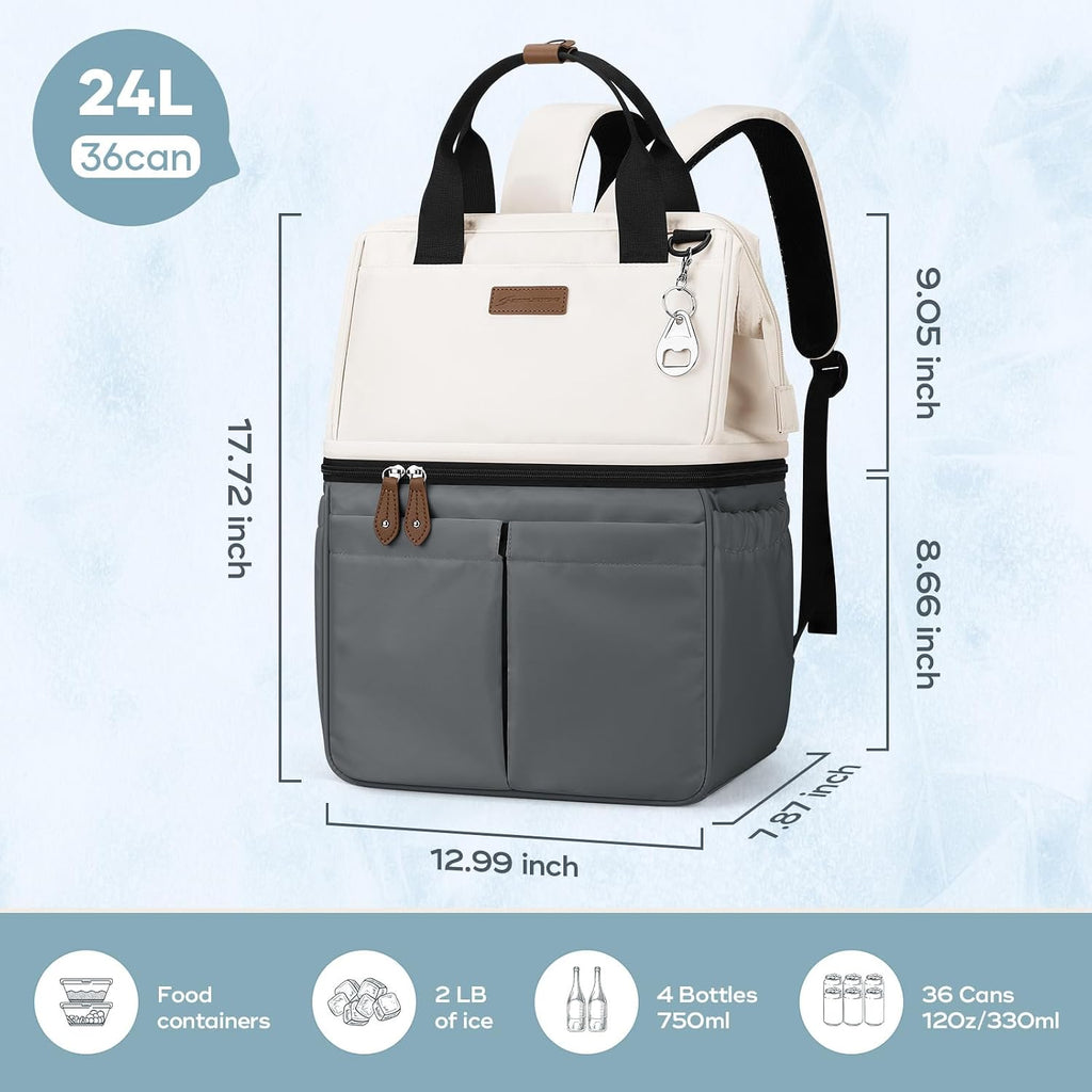Maelstrom Cooler Backpack,Double Deck Insulated Bag,Leakproof Lunch Chest