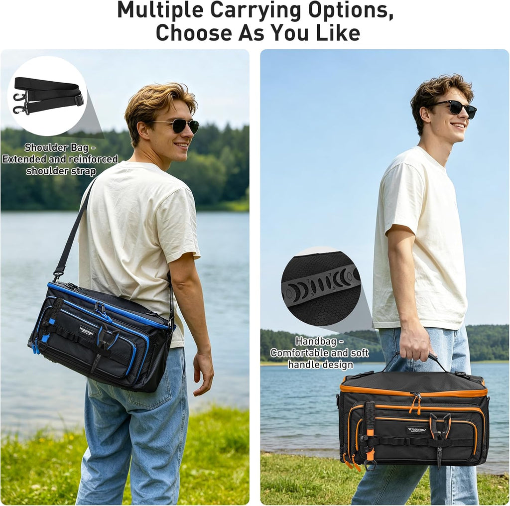 THKFISH Fishing Bag for Soft Plastic Bait Storage With 20PCS Bait Bags