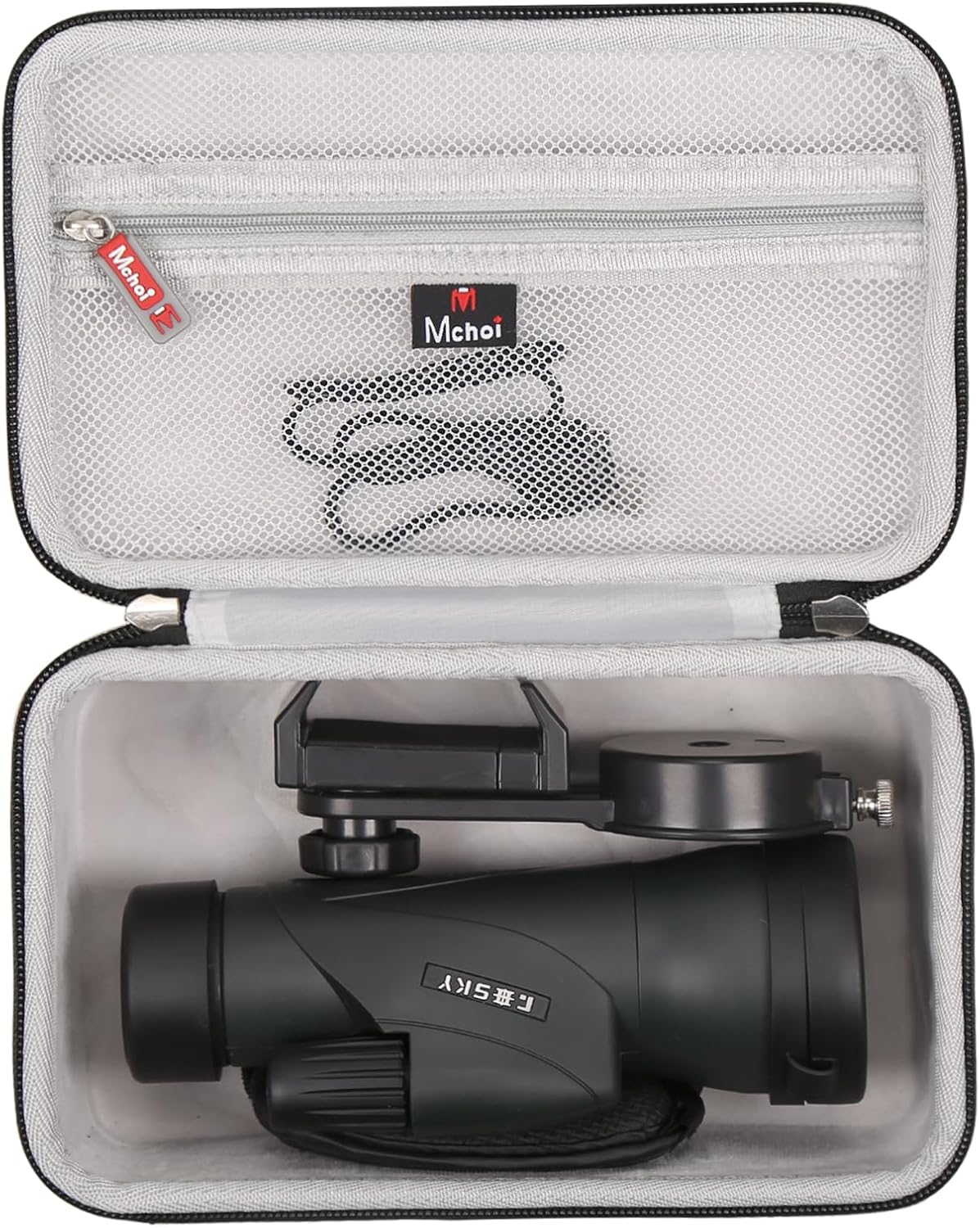 Mchoi Monocular Telescope Case Fits for Gosky 12x55/ Titan 12X50/ Pankoo 12X50, 16X52, 40X60 / Viajero 12x50 High Definition Monocular Telescope and Quick Smartphone Holder & Tripod, Case Only