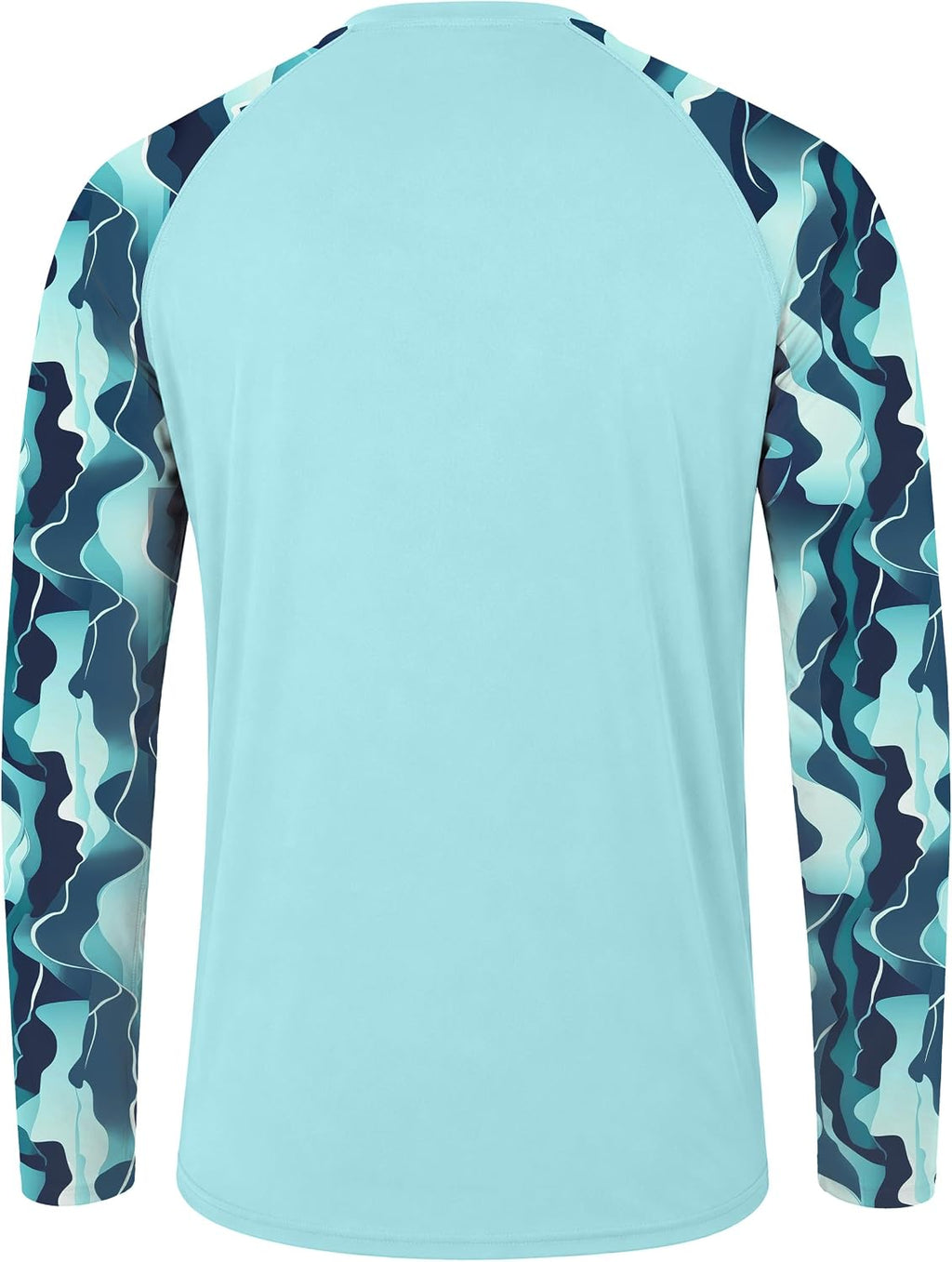 FISHEAL Men's Long Sleeve Fishing Shirts, UPF 50+ Camo Sun Protection Rash Guard, UV Shirt for Swimming Hunting Outdoor
