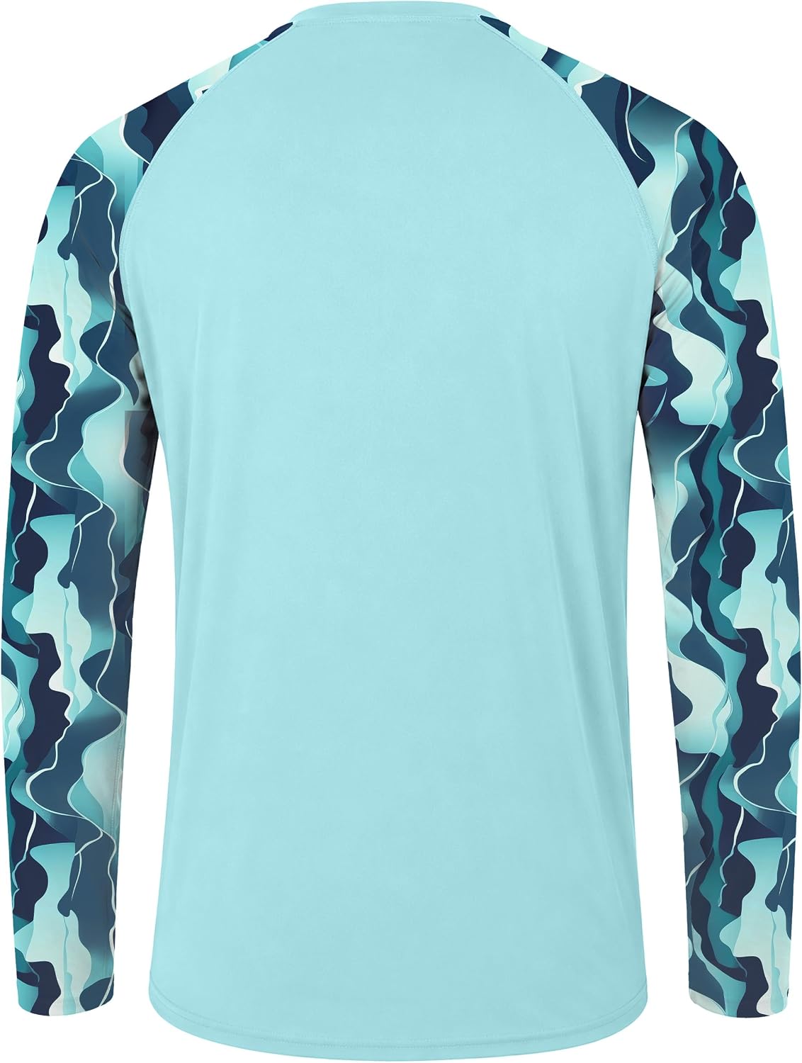 FISHEAL Men's Long Sleeve Fishing Shirts, UPF 50+ Camo Sun Protection Rash Guard, UV Shirt for Swimming Hunting Outdoor