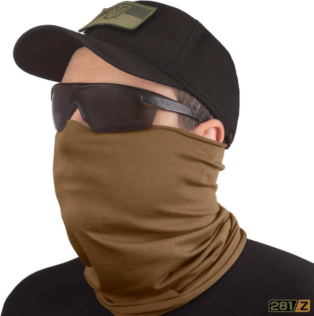 281Z Organic Cotton Breathable Summer Neck Gaiter for Men and Women - Face Scarf for Outdoor Activities