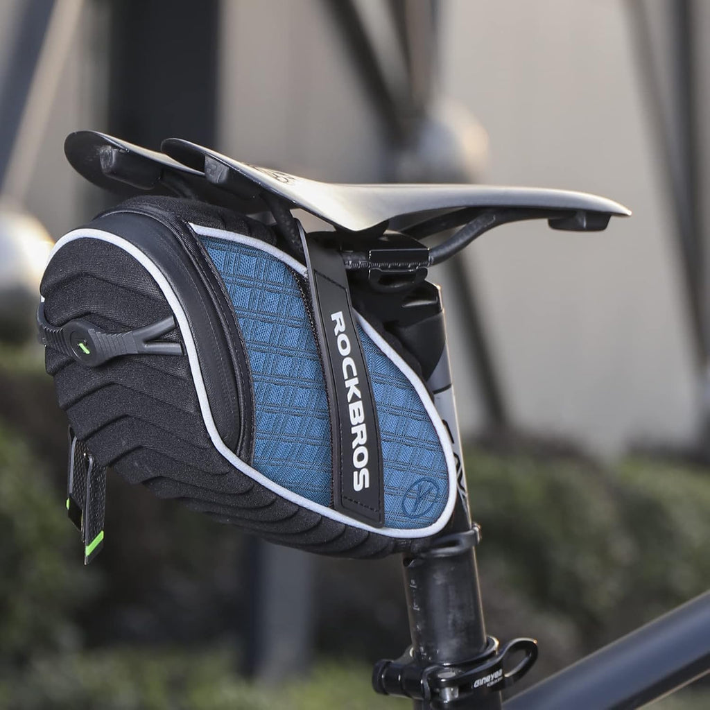 ROCKBROS Bike Saddle Bag Under Seat Bicycle Seat Bag 3D Shell for MTB/Road