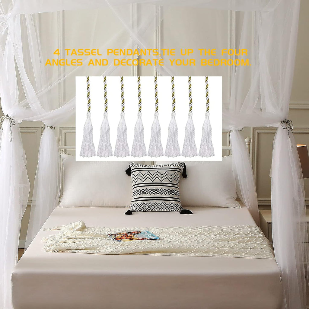 Bed Canopy Curtains Mosquito Net Bed Canopy for Full Queen King Size Bed