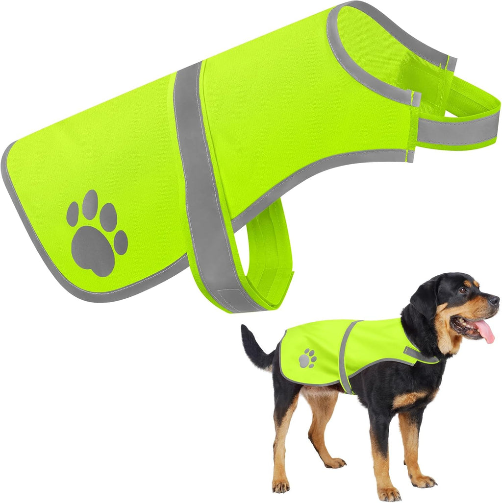 Mayerzon Yellow Dog Reflective Vest, High Visibility for Hunting