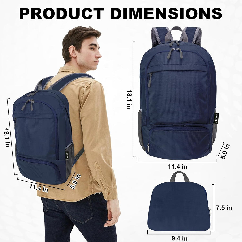HOLYLUCK 20L lightweight packable Hiking Daypack Foldable Backpack for Men Women Small Travel Outdoor Foldable Shoulder Bag