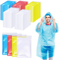 108 Pack Disposable Rain Ponchos for Adults Plastic Ponchos with Hood Raincoat Bulk for Men Women Camping Outdoor