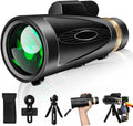 Monocular Telescope 12X60 HD High Power with Smartphone Adapter Tripod Larger Vision Monoculars for Adults with BAK4 Prism & FMC Lens Suitable for Bird Watching Hiking Camping Wildlife-Black