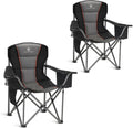 ALPHA CAMP Oversized Fully Padded Camping Chairs with Lumbar Support,2PC
