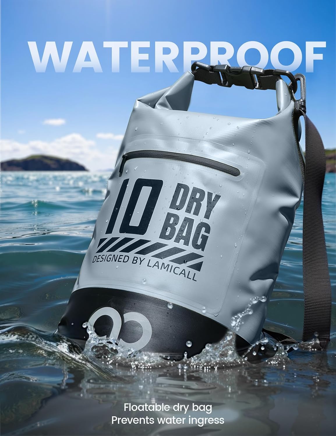 Lamicall Dry Bag Waterproof Backpack with Phone Pouch 5L/10L/20L/30L/40L