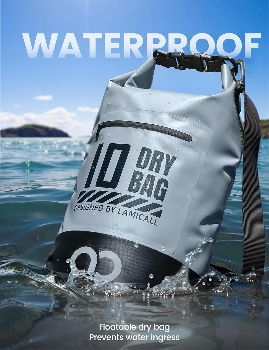 Lamicall Dry Bag Waterproof Backpack with Phone Pouch 5L/10L/20L/30L/40L
