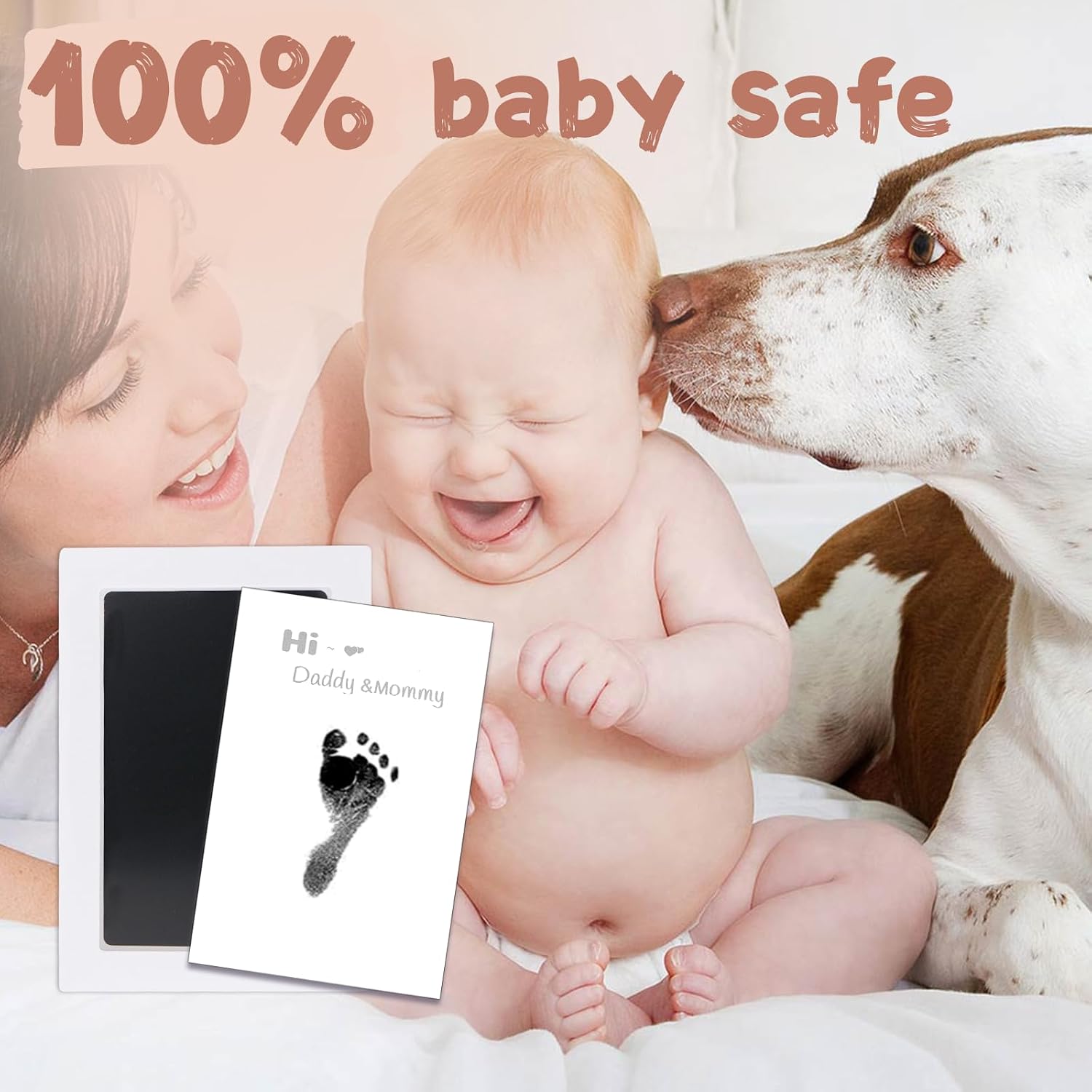 Inkless Baby Hand and Footprint Kit,Clean-Touch Ink Pads