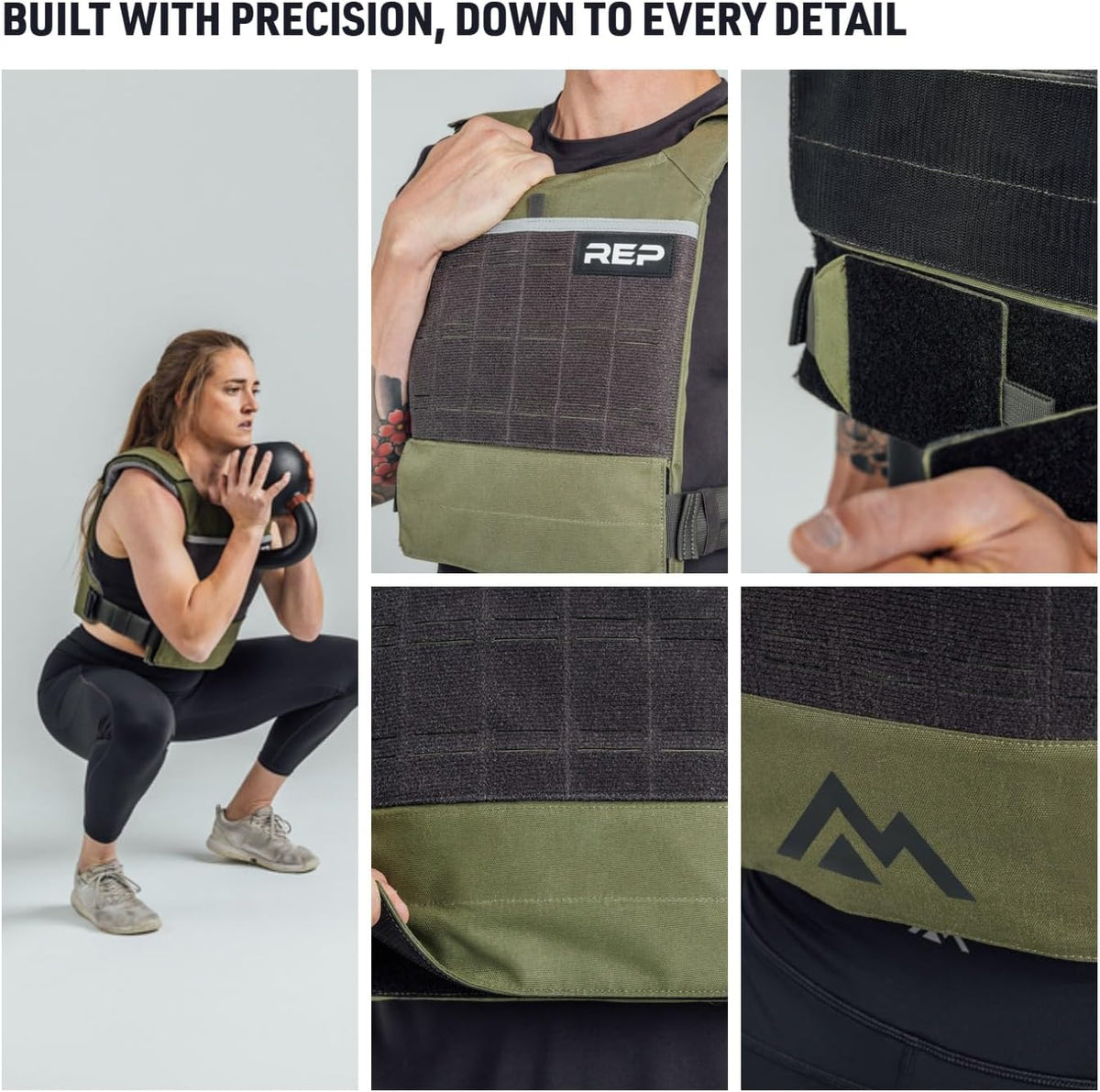 REP Fitness Strata Weight Vest, 2 Removable Plate Options for Unisex, Men & Women, Wearable, Weighted for Strength Training, Muscle Building, CrossFit, Running, Gym Exercise, Adjustable Sizing