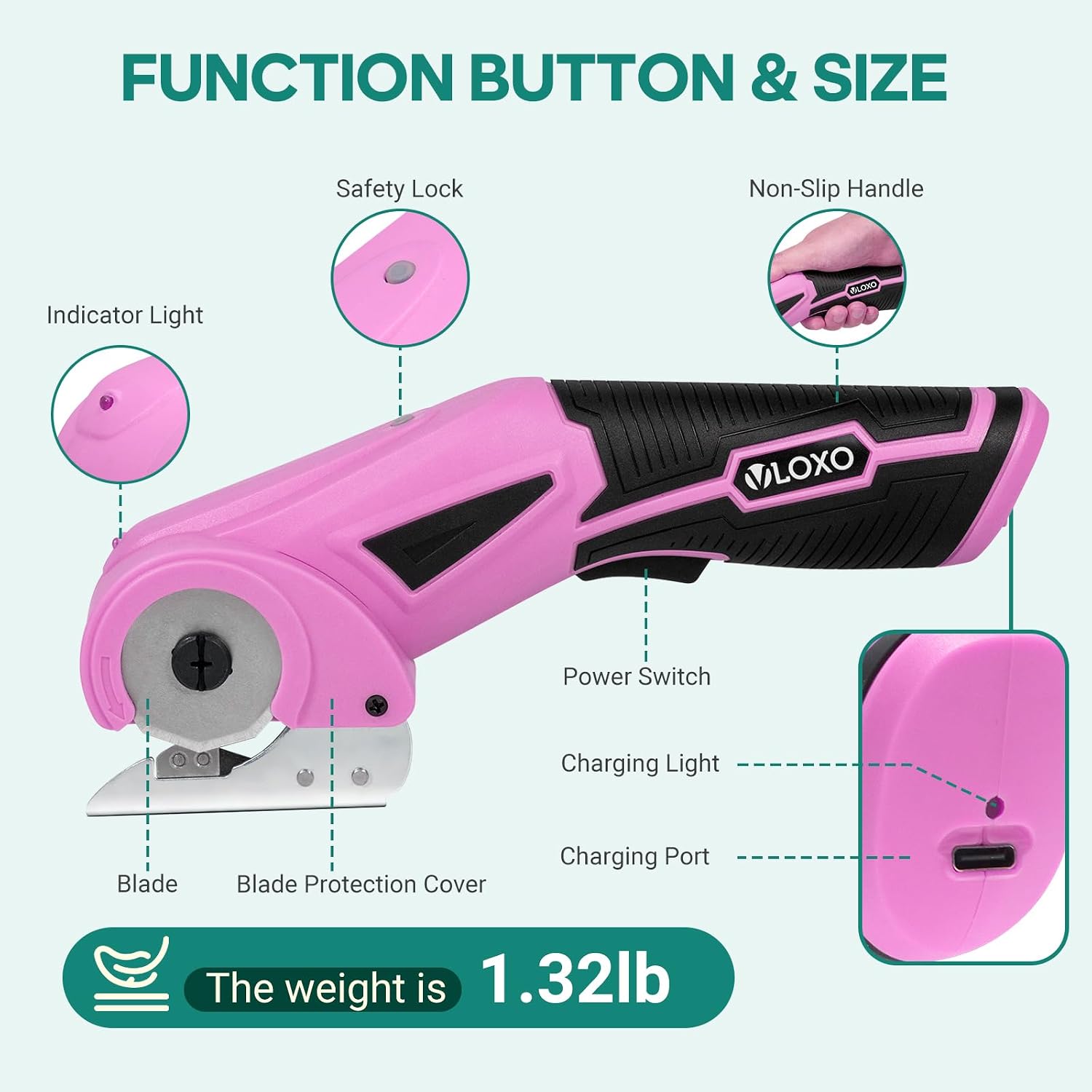 VLOXO Cordless Cardboard Cutter electric scissors for cardboard