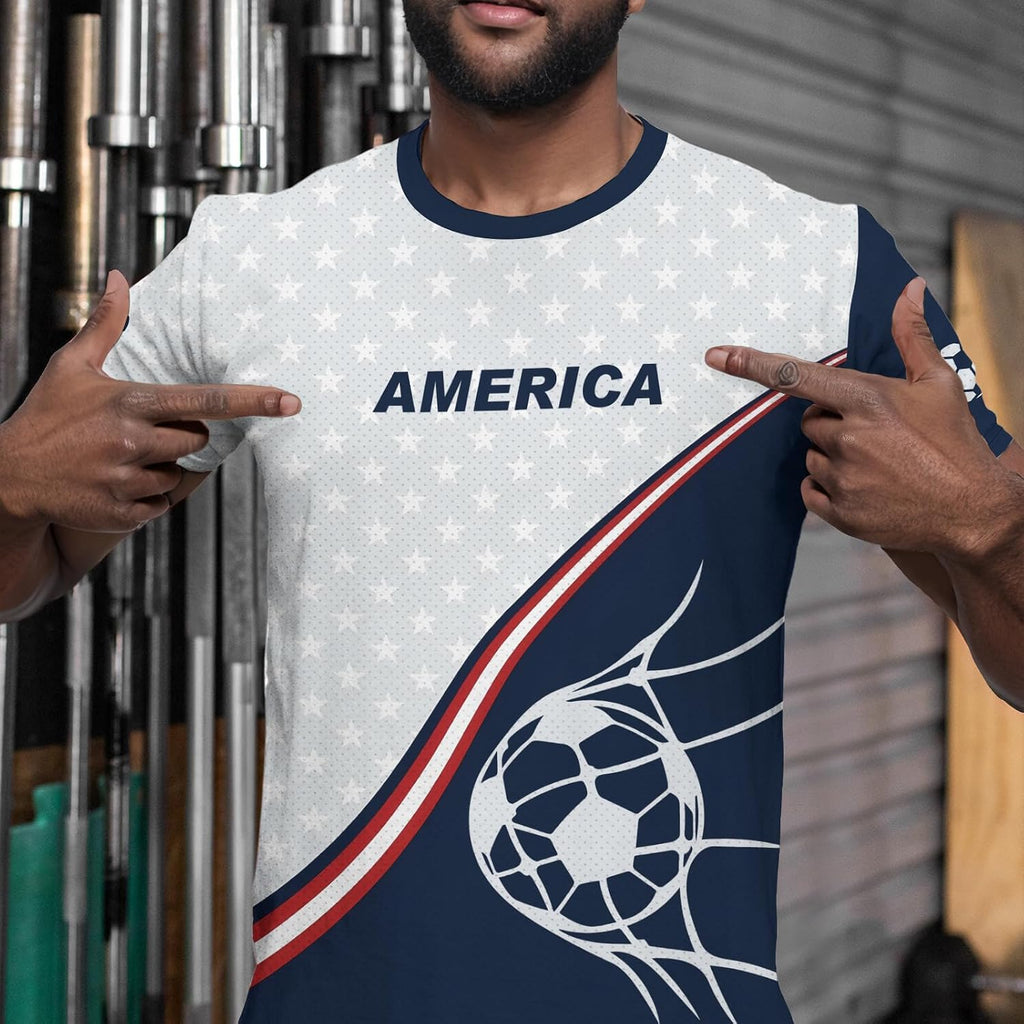 Mens Soccer Jersey Men's Clothing Short Sleeve Top Adult Sports Fan T Shirts for Men Women