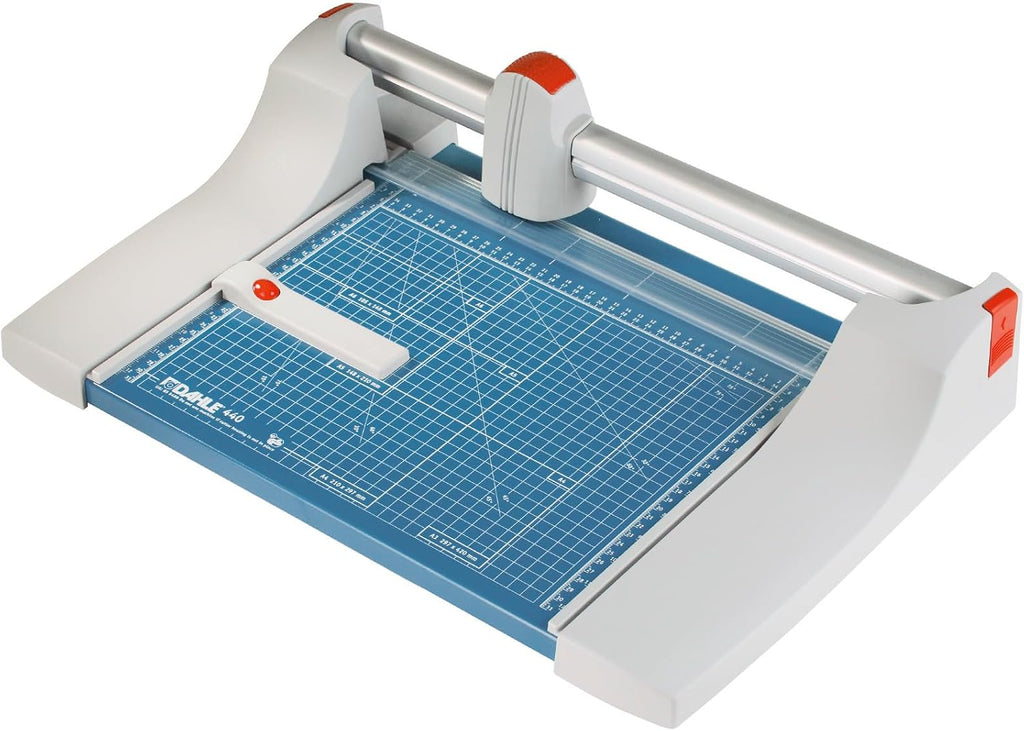 Dahle 442 Premium Rotary Trimmer, 20" Cut Length, 30 Sheet Capacity, Self-Sharpening, Automatic Clamp, German Engineered Paper Cutter