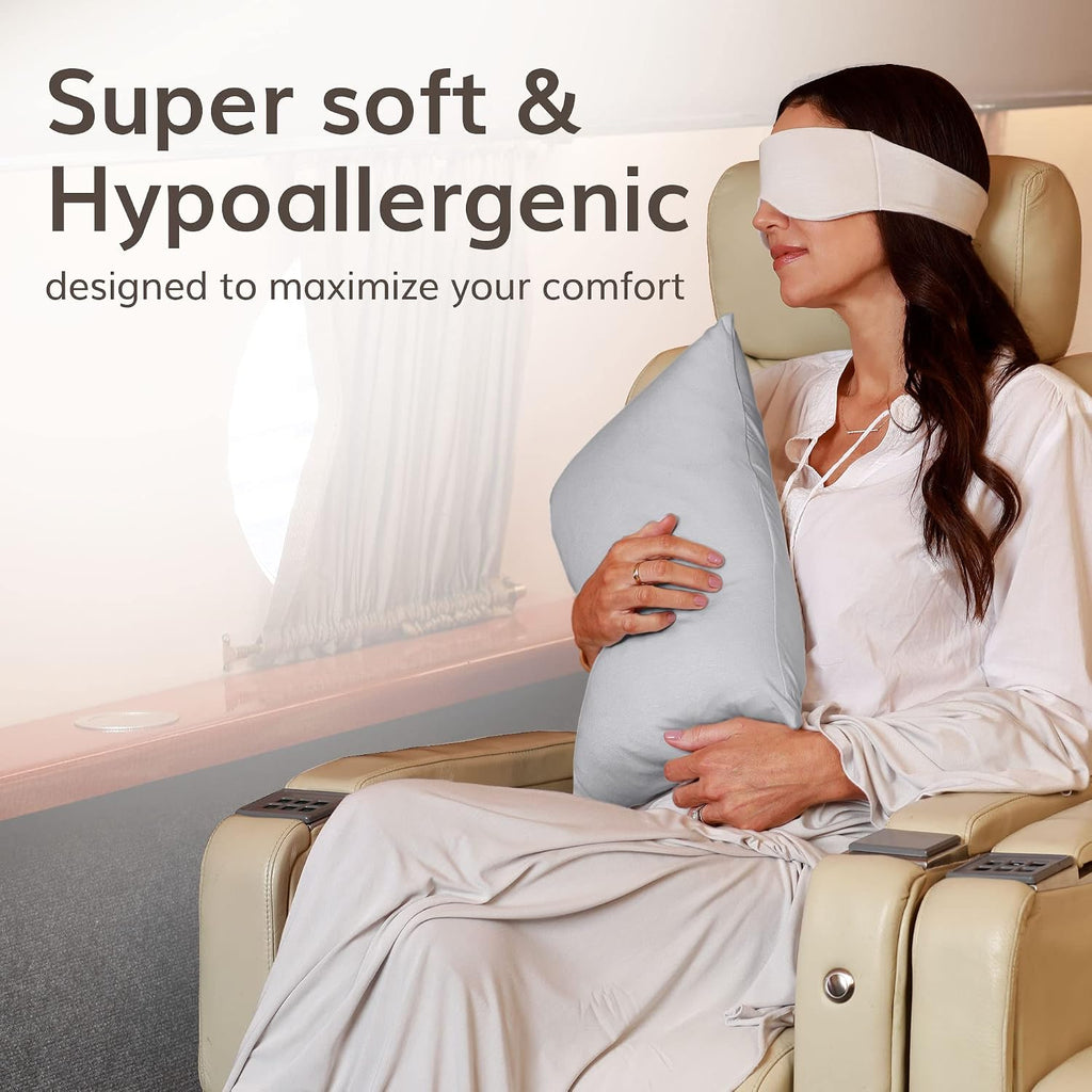 Happyluxe Travel Pillow for Airplanes | USA Made Small Pillows for Sleeping