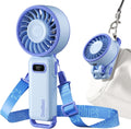 Diveblues Portable Turbo Fan, 100 Speed Handheld Fan with Strong Airflow, Foldable 4 in 1 Personal Fan for Neck, Desk & Travel, USB-C Rechargeable, Lightweight for Summer, Concerts & Outdoor Use