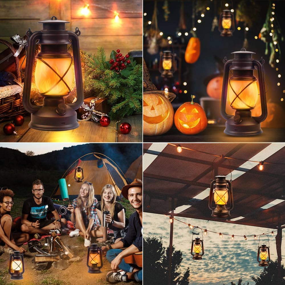 Marlrin USB Rechargeable Lanterns 2 Pack with Remote Control 4 Modes Lights