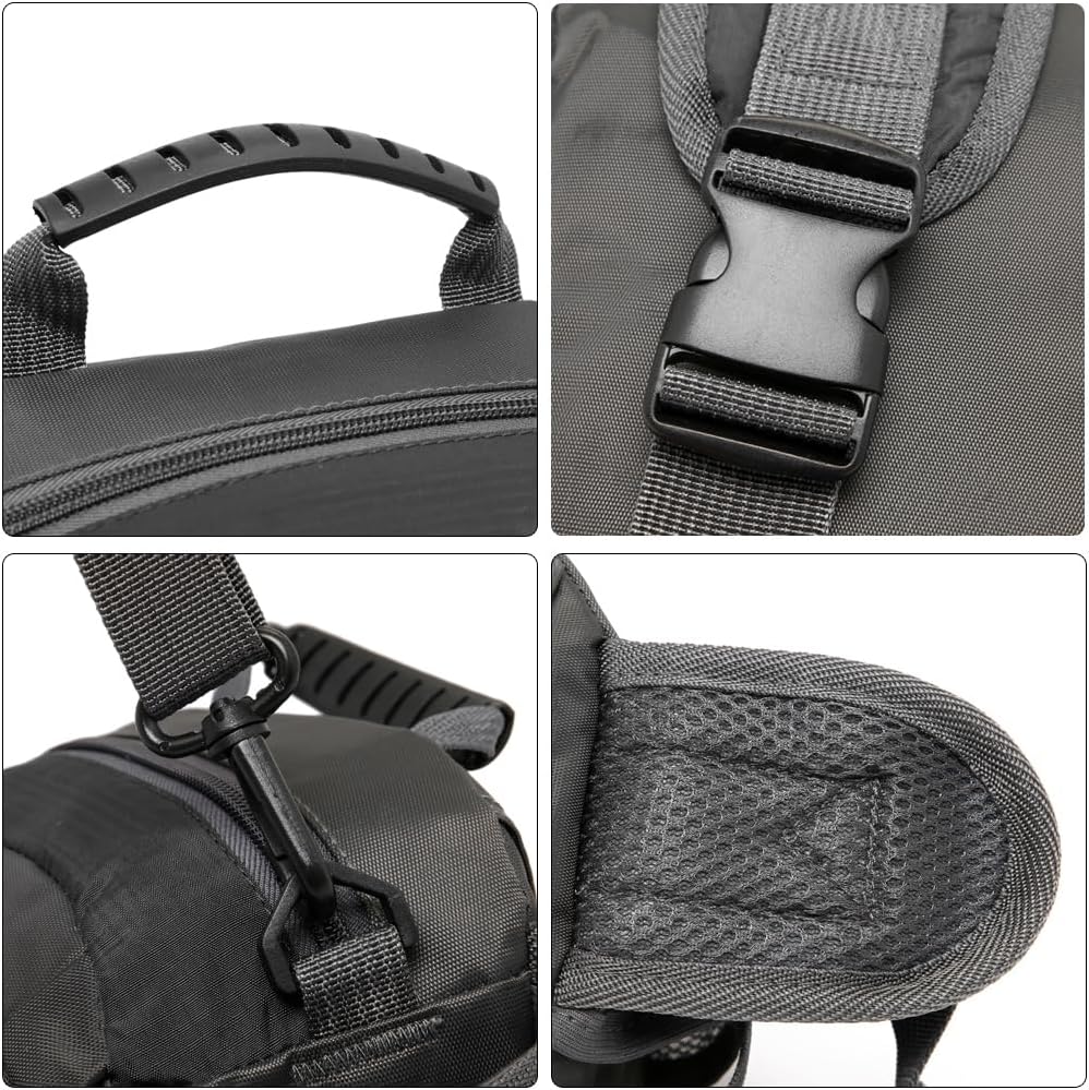 Entchin Water-Resistant Fanny Pack, 4-Zipper Belt Bag