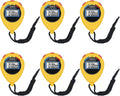 Pgzsy 6 Pack Multi-Function Electronic Digital Sport Stopwatch Timer, Large Display with Date Time and Alarm Function,Suitable for Sports Coaches Fitness Coaches and Referees
