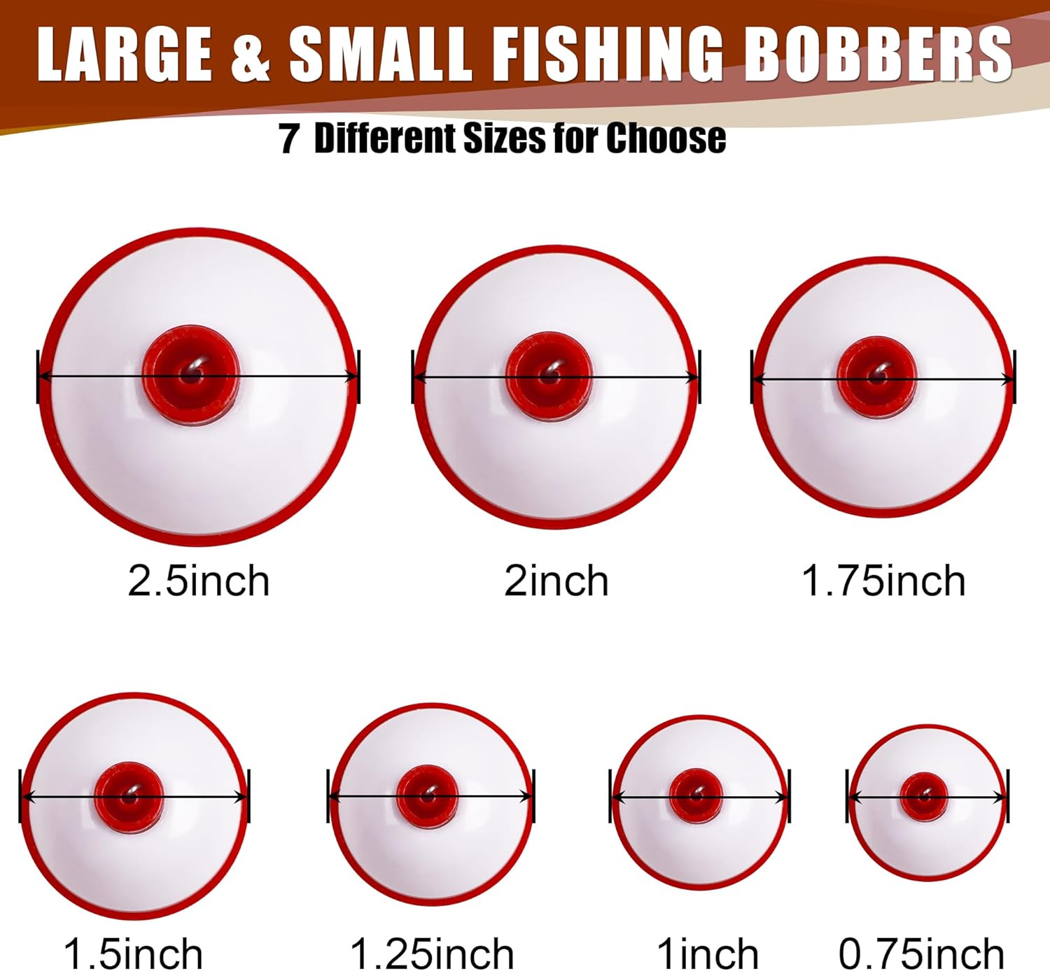 Fishing Bobbers Hard ABS Push Button Round Buoy Floats Snap-on Bobbers