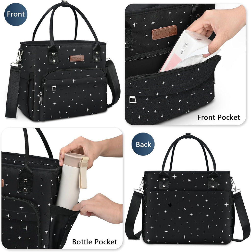 MIYCOO Insulated Lunch Bag Women, Large Tote Lunch Box for Work, 18L