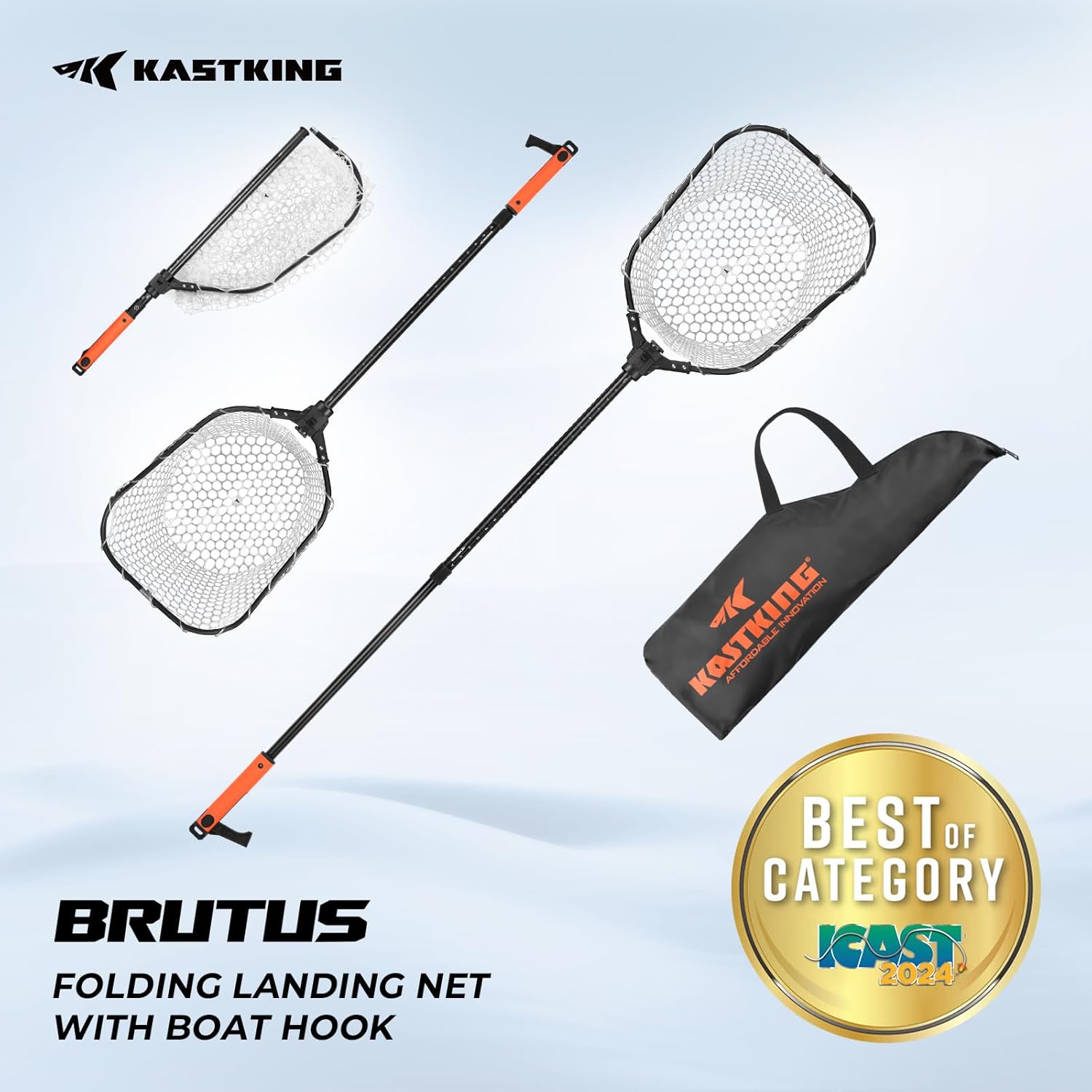 KastKing Brutus Fishing Landing Net with Boat Hook