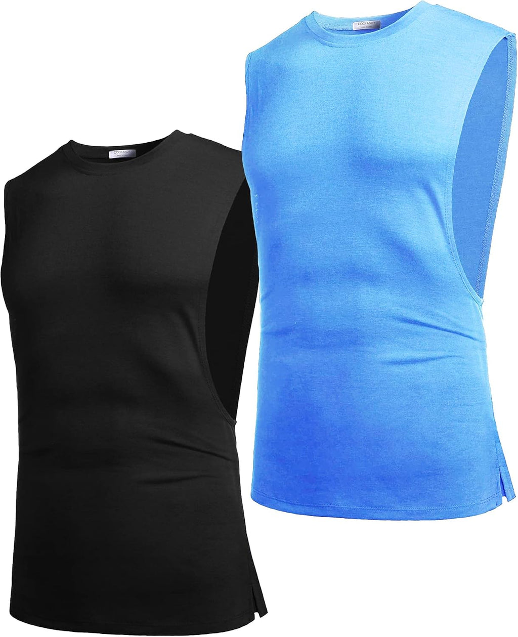 COOFANDY Men Workout Tank Top 2 Pack Gym Bodybuilding Sleeveless T Shirts