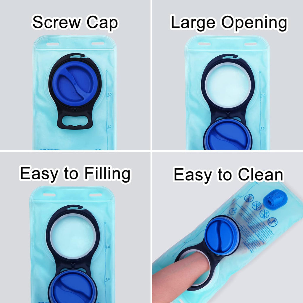Mothybot 3L 2L 1.5L Hydration Bladder, Upgraded Leak Proof 50OZ/ 70OZ/ 100OZ 3 Liter Water Reservoir for Most Hydration Pack Replacement with Quick Release Insulated Tube & Auto Shut-Off Valve Outdoor