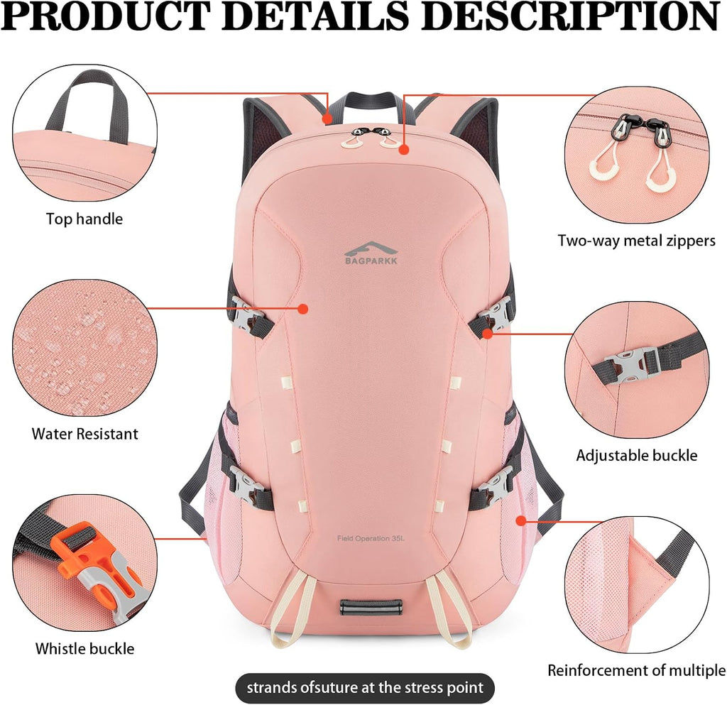 BAGPARKK 35L Ultra Lightweight Foldable Packable Hiking Backpack