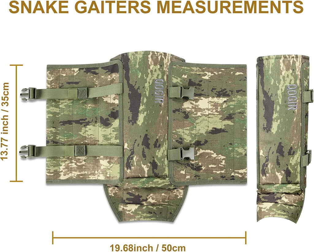 Leg Gaiters Hunting Gaiters, Adjustable Snow Boot Gaiters, Waterproof Snake Gaiters for Hiking Walking Skiing