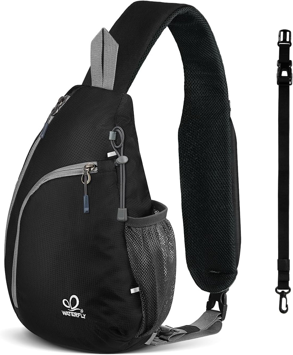 WATERFLY Crossbody Sling Bag, Small Shoulder Chest Backpack