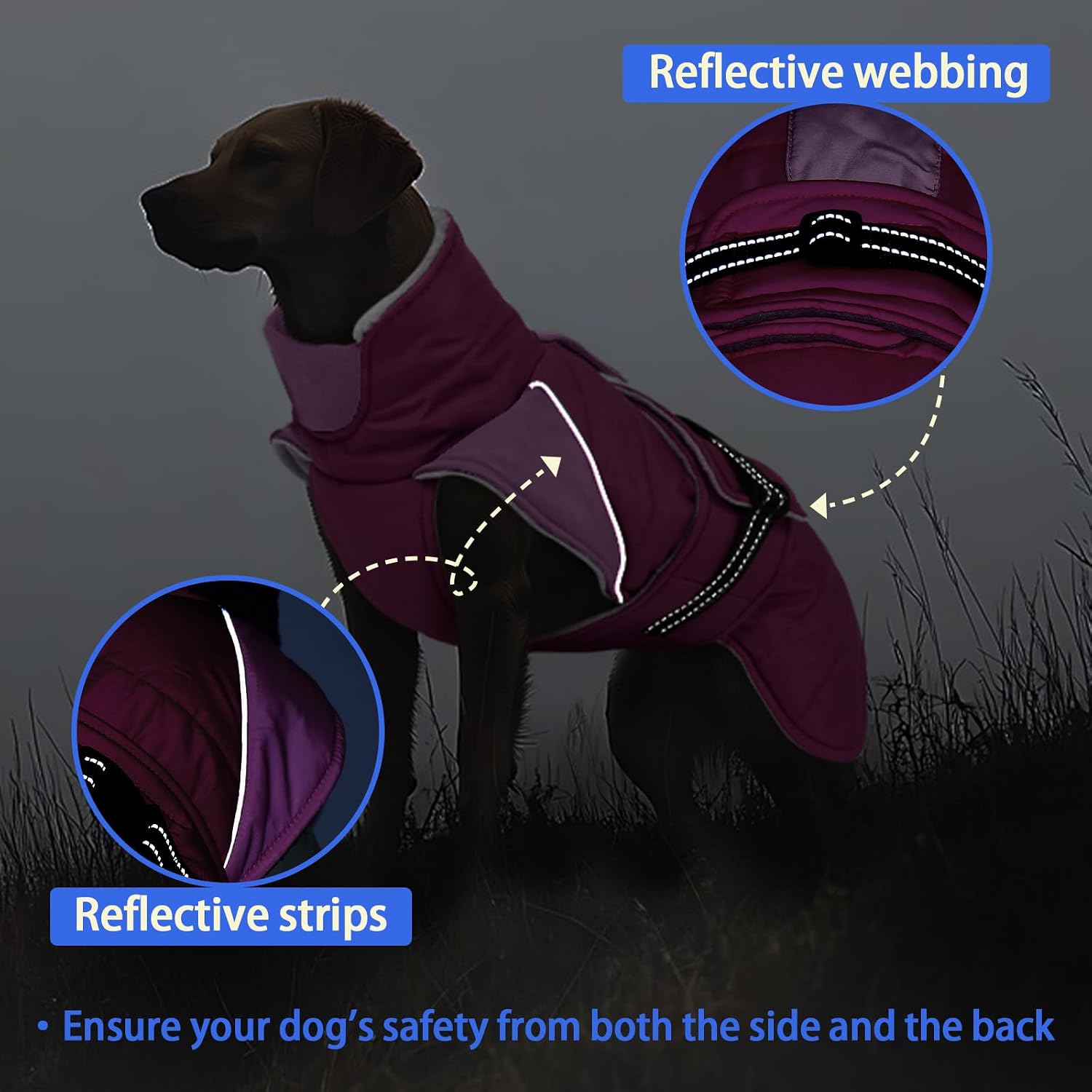 MIGOHI Cozy Small Dog Coat - Reflective Dog Coat for Small Dogs,Fleece Winter Coats Jacket for Dogs with Leash Hole,Snowproof Thick Puppy Clothes,Pomeranian,Chihuahua,XS,Rosepink