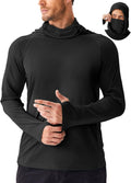 PINSPARK UPF 50+ Sun Hoodie Long Sleeve Fishing Shirts for Men with Mask