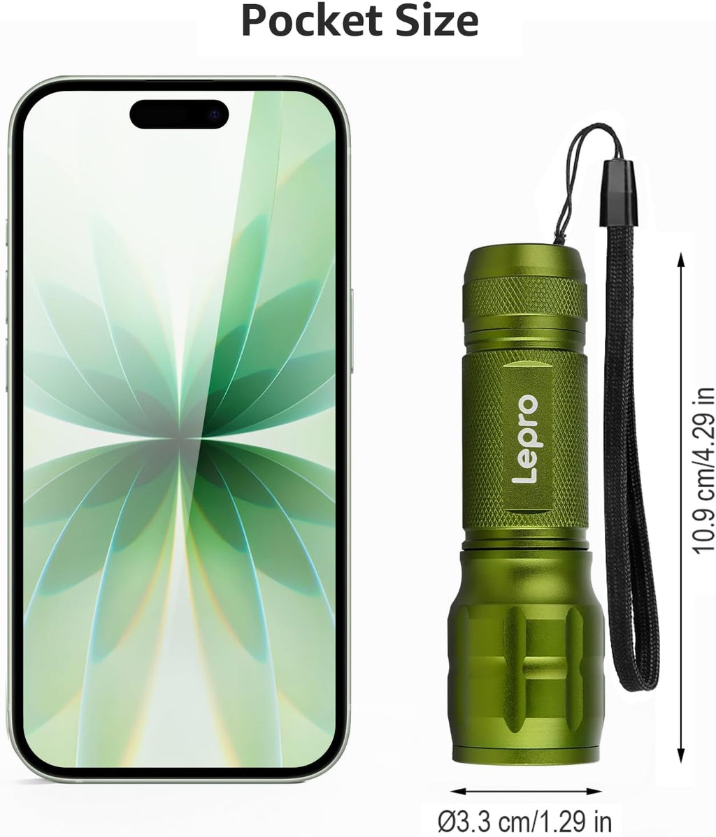 Lepro Lighting Ever LED Flashlight, High Lumens Waterproof Adjustable Focus