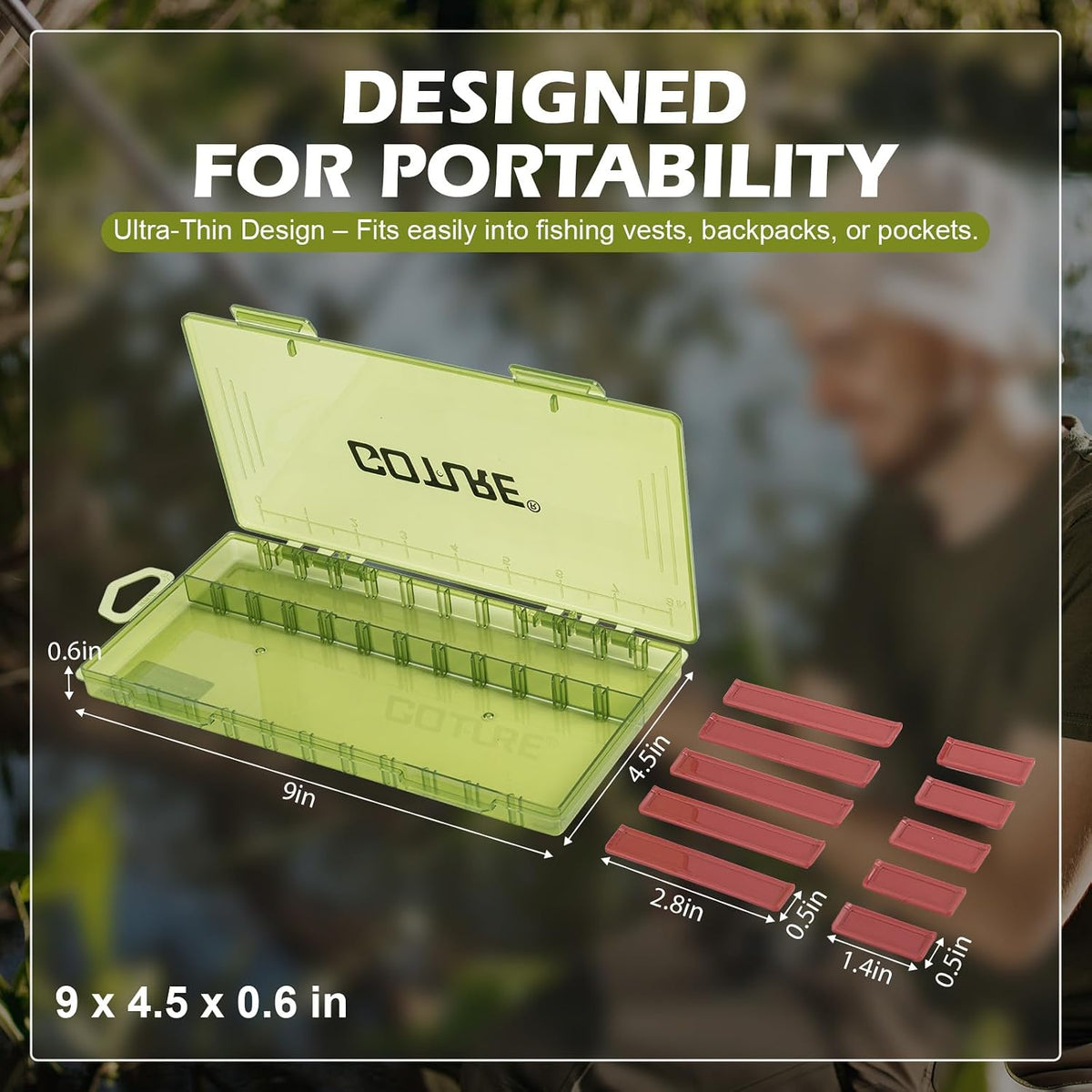 Goture 215pcs Fishing Tackle Kit with Removable Dividers Tackle Box