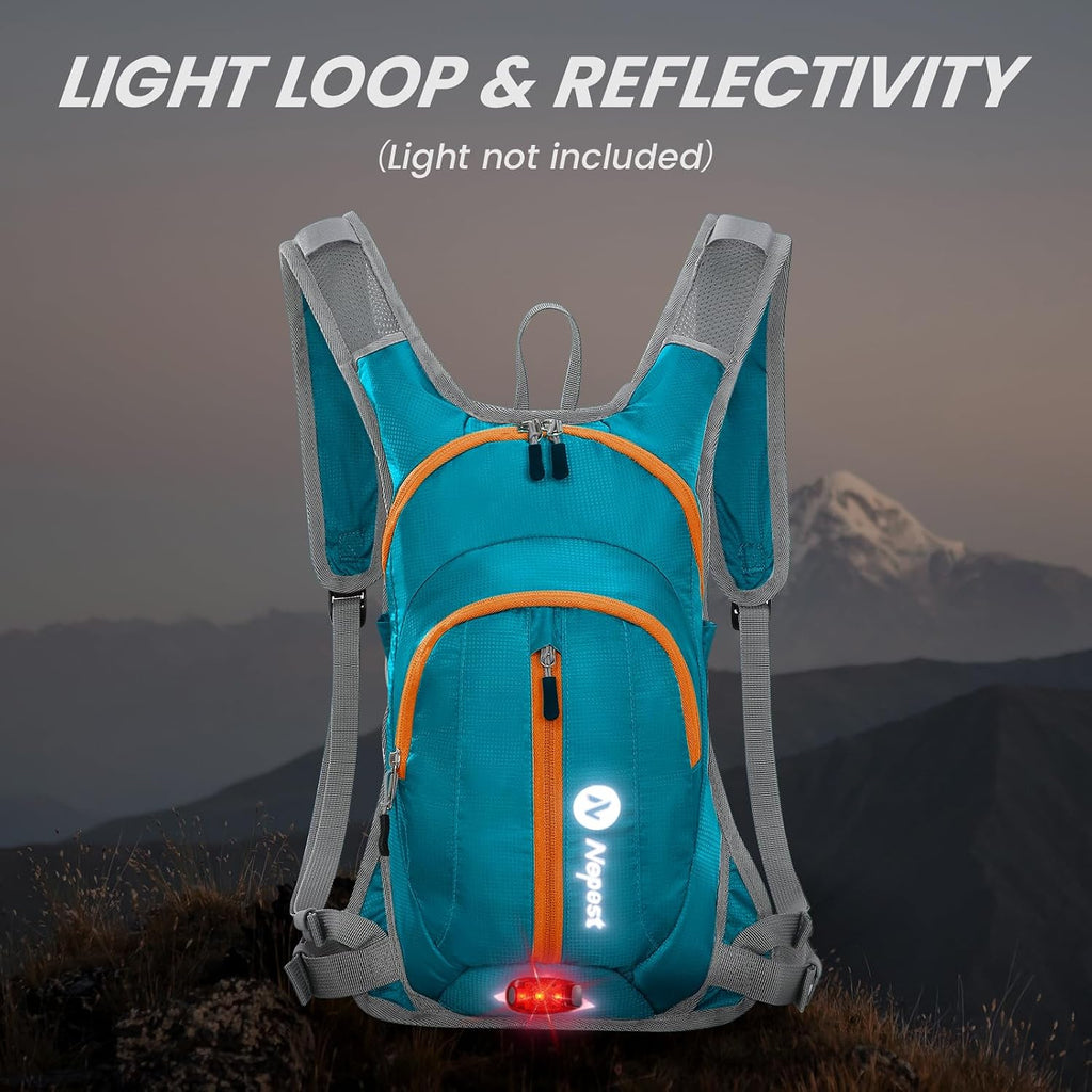 Nepest Hydration Pack Backpack with 2L Water Bladder Reflective Lightweight
