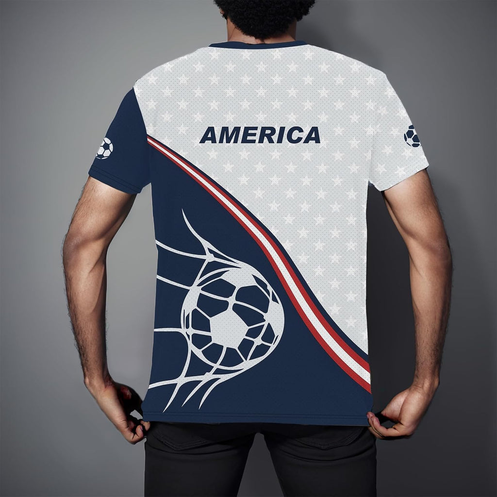 Mens Soccer Jersey Men's Clothing Short Sleeve Top Adult Sports Fan T Shirts for Men Women