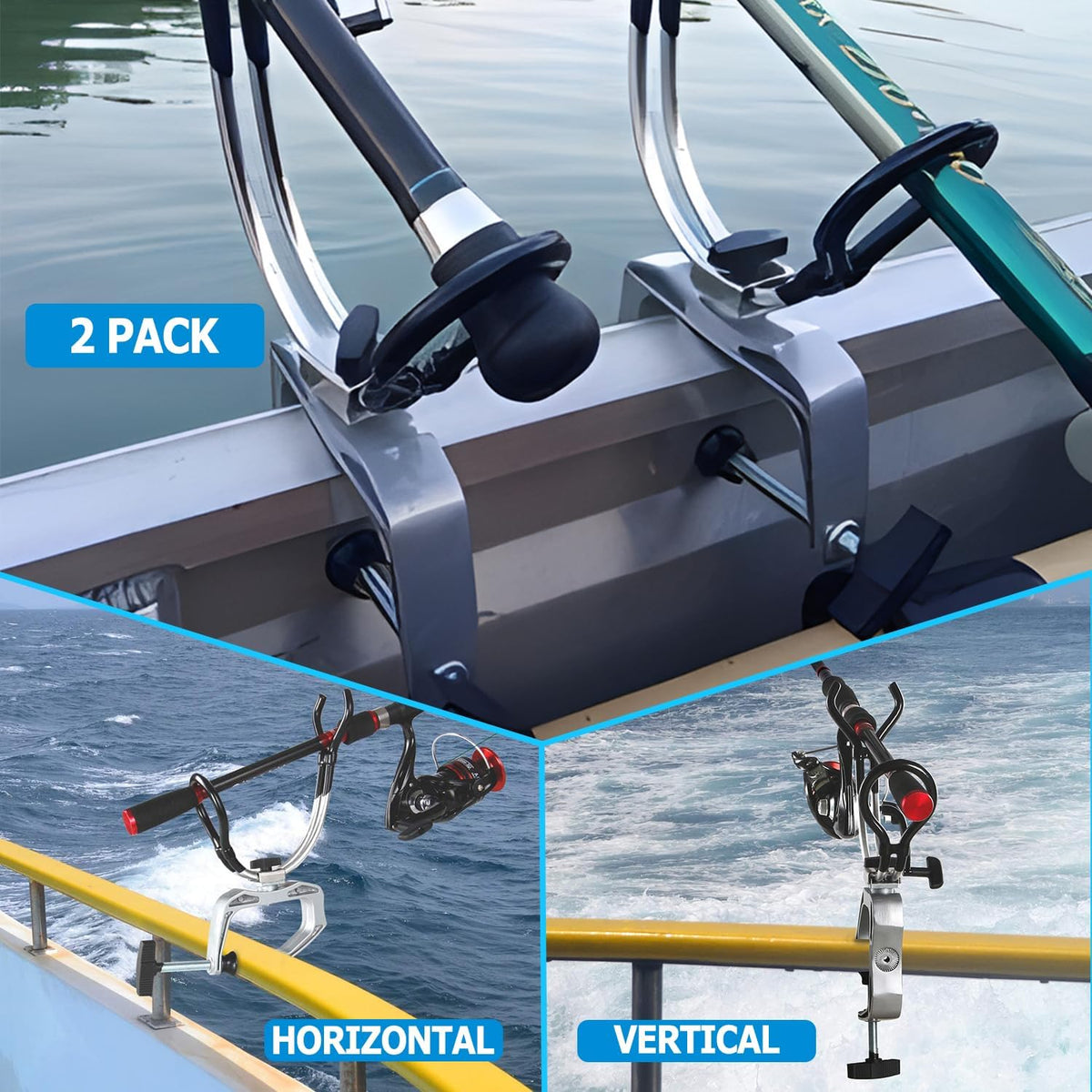 LBW Automatic Spring Fishing Rod Holder for Ground Bank Fishing Pole Holder Hook Setter Adjustable High Sensitivity Stainless Steel Spring Loaded Rod Holder for Fishing