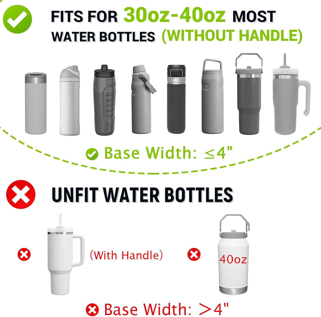 Water Bottle Carrier Bag with Strap Phone Pocket for Walking, Hiking, Cycling