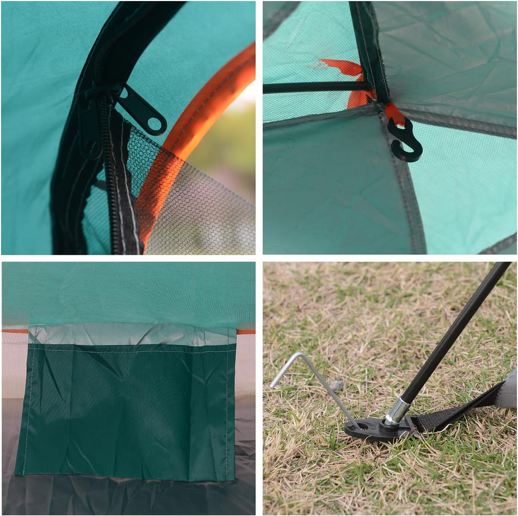 Wind Tour Easy Setup Breathable Mesh Tent for Backpacking & Outdoor Use