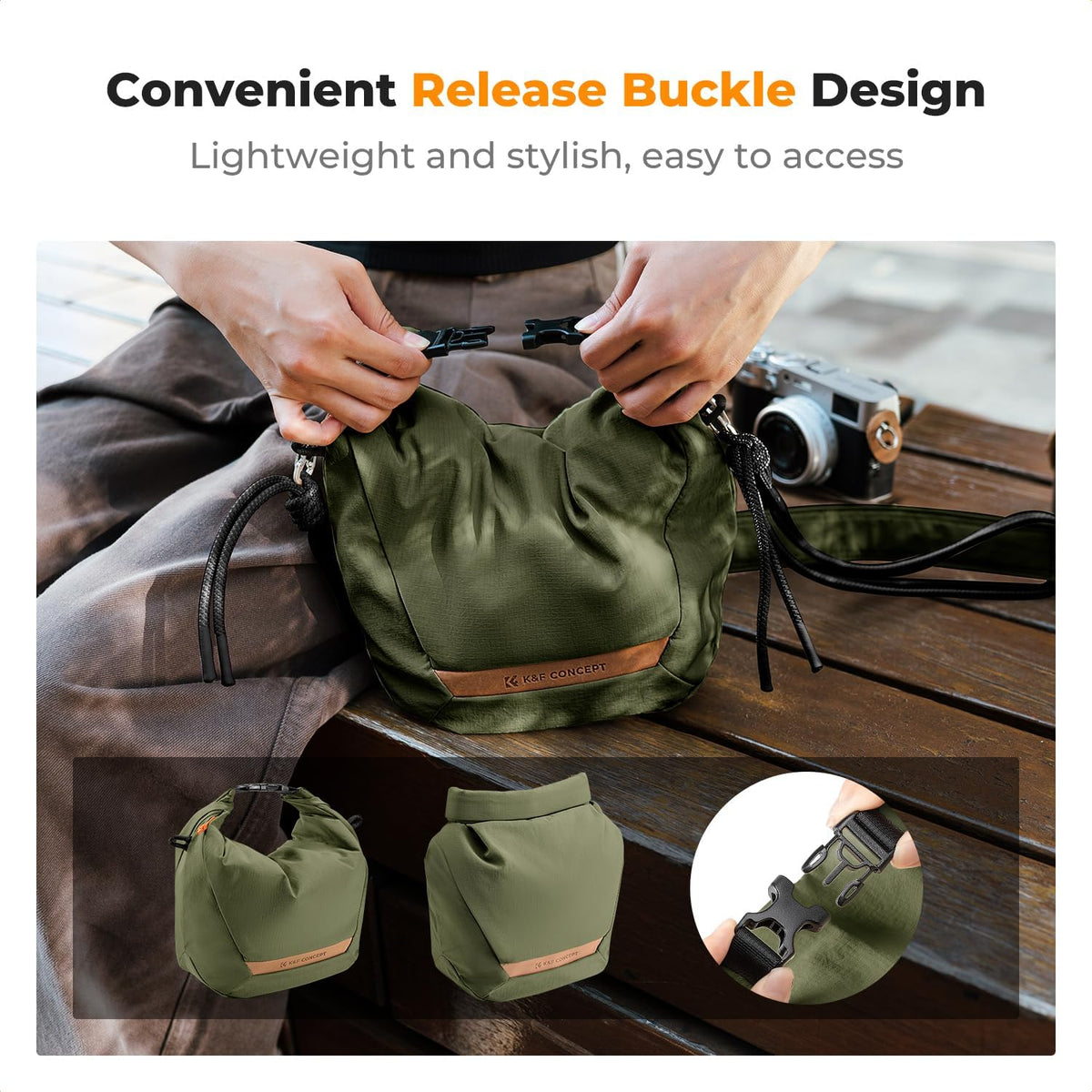 K&F CONCEPT Camera Sling Bag Small Camera Compact Case