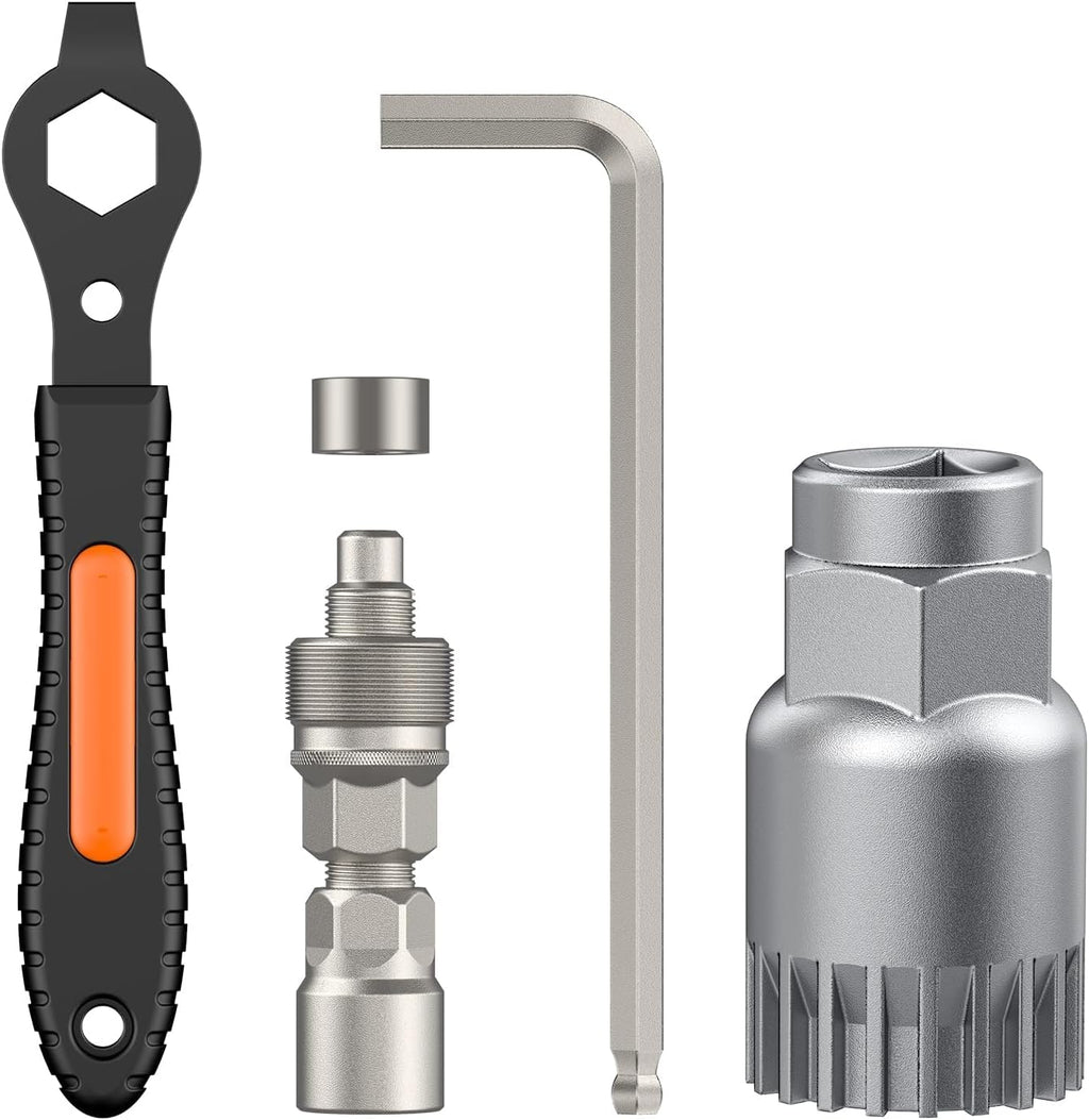 Pawfly Upgraded Bicycle Crank Puller Set, Bike Repair Kit for Square Taper Shimano & ISIS Splined Crank Arm
