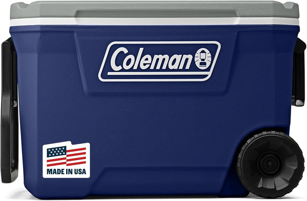 Coleman Classic Series Insulated Portable Rolling Cooler with Wheels, Leak-Resistant Outdoor Hard Cooler Keeps Ice up to 5 Days