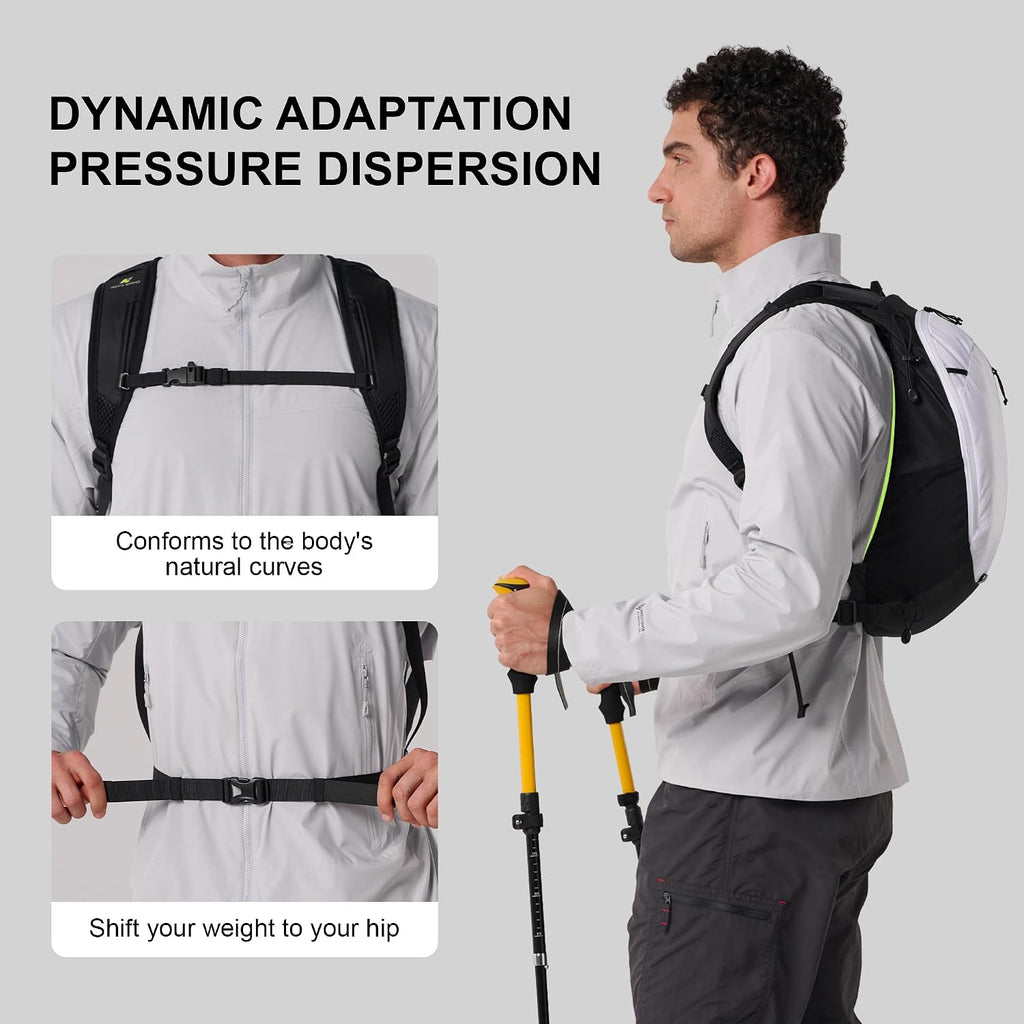 N NEVO RHINO Hiking Backpack, 10L Lightweight Daypack for Men Women