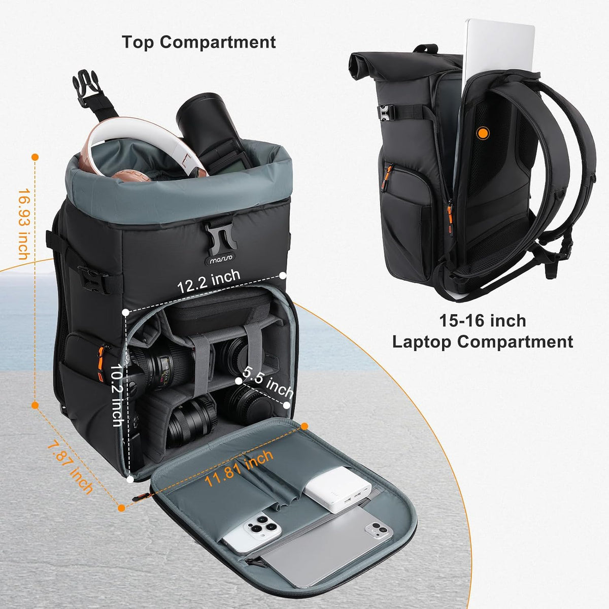 MOSISO Camera Backpack,DSLR/SLR/Mirrorless Camera Bag Photography Backpack